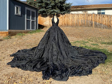 Load image into Gallery viewer, Black Halter Style Parachute Dress